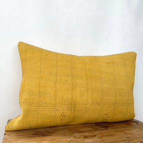 Ynez - Yellow Hemp Pillow Cover