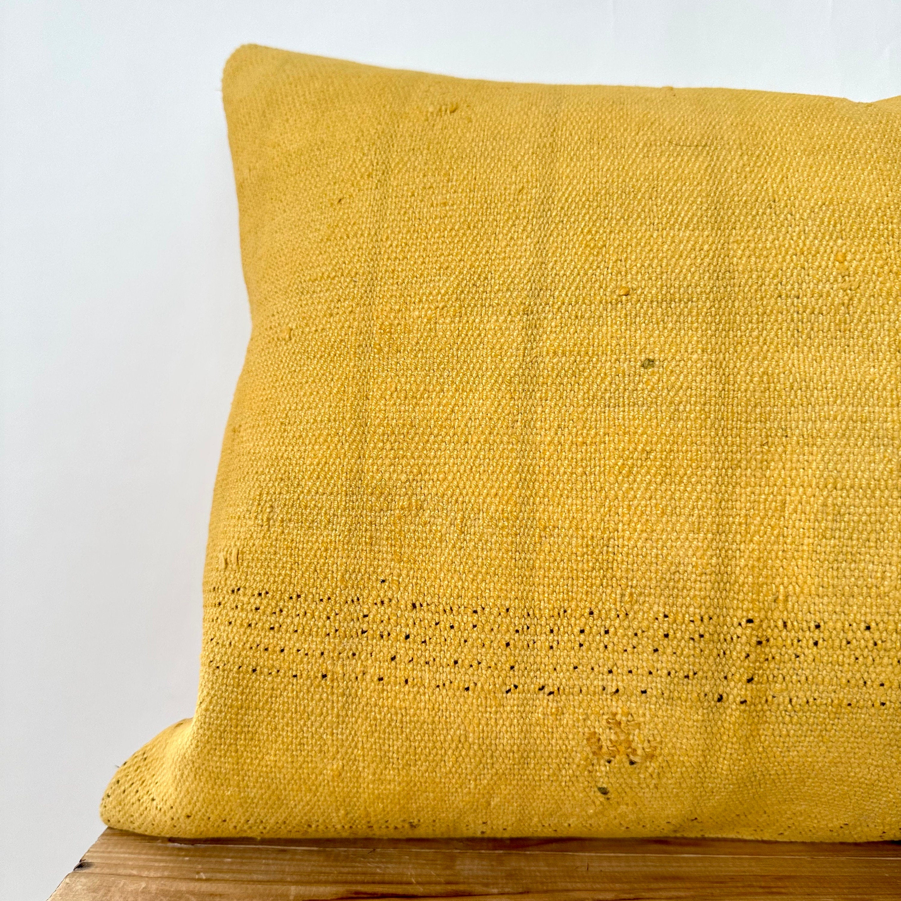 Ynez - Yellow Hemp Pillow Cover