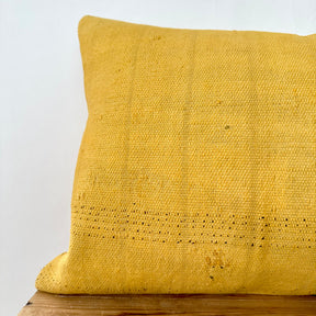 Ynez - Yellow Hemp Pillow Cover