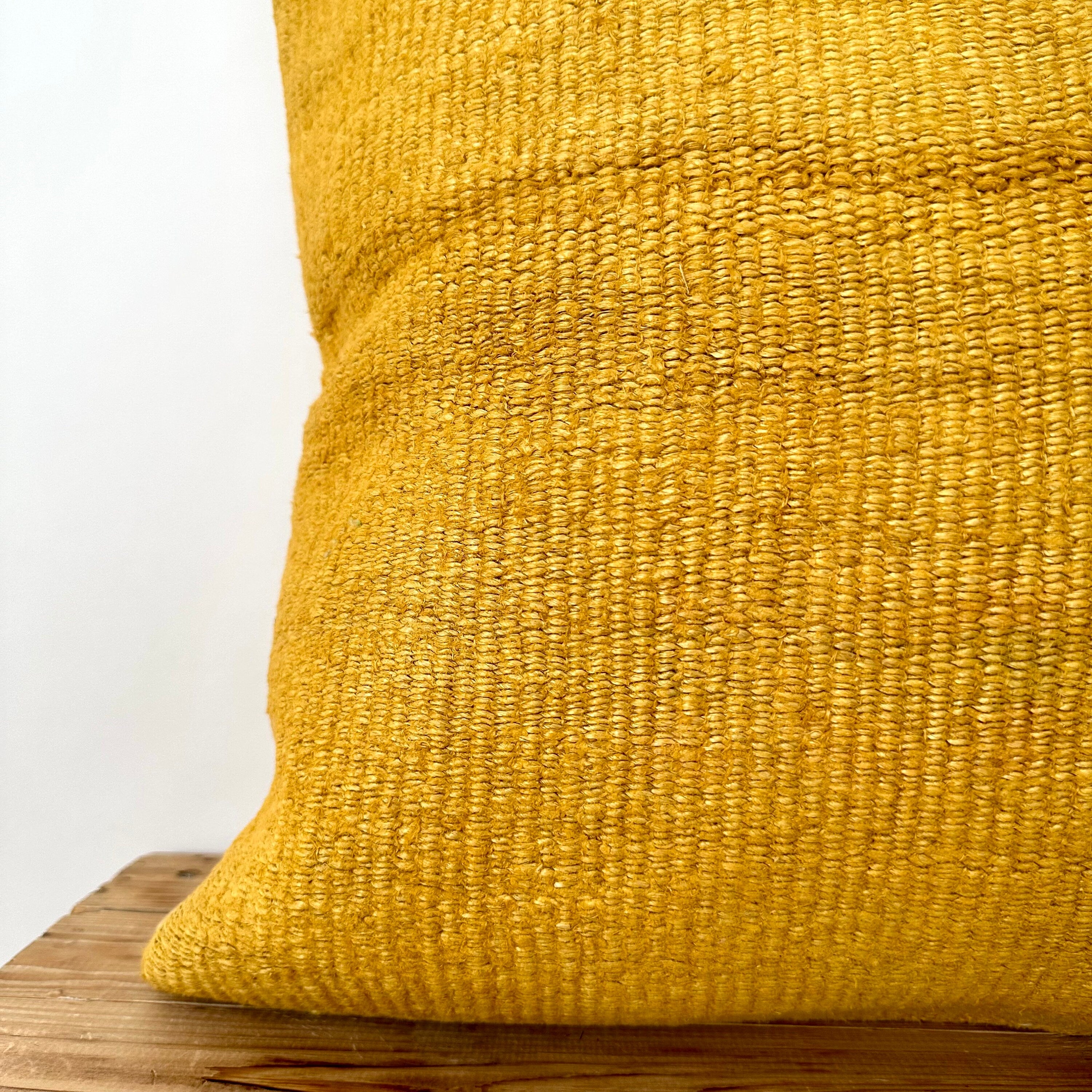 Yanette - Yellow Hemp Pillow Cover