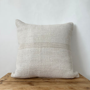 Tori - White Hemp Pillow Cover