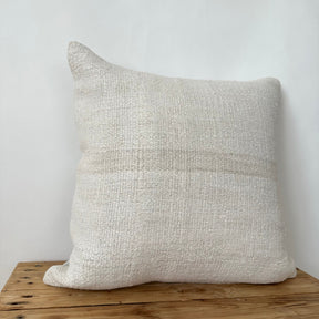 Tori - White Hemp Pillow Cover