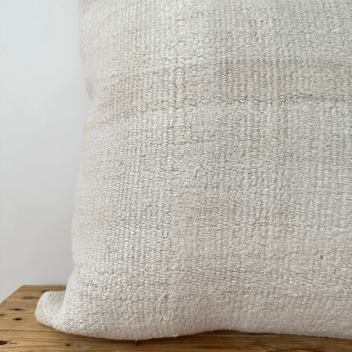 Tori - White Hemp Pillow Cover