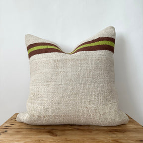 Tallulah - White Hemp Pillow Cover