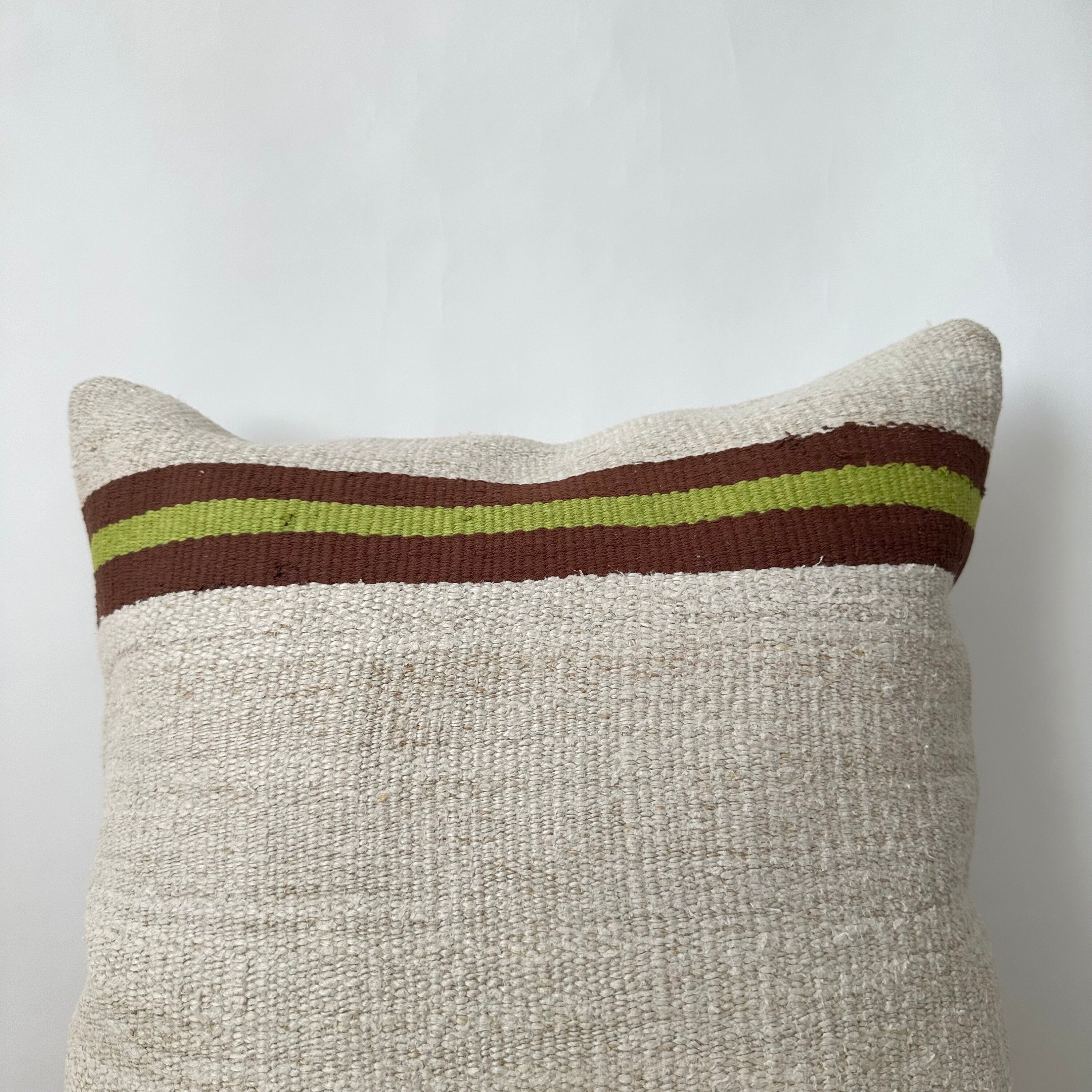 Tallulah - White Hemp Pillow Cover