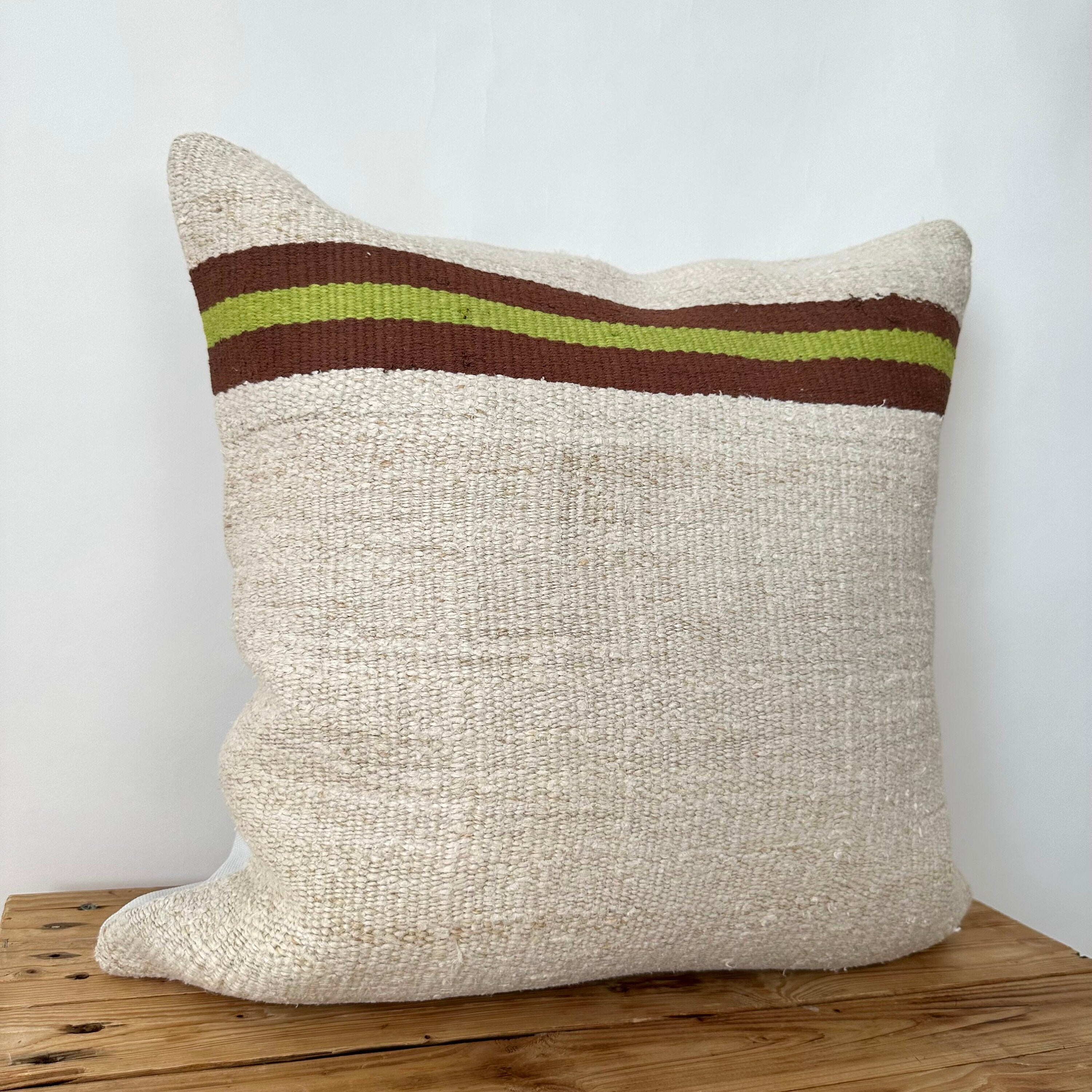 Tallulah - White Hemp Pillow Cover