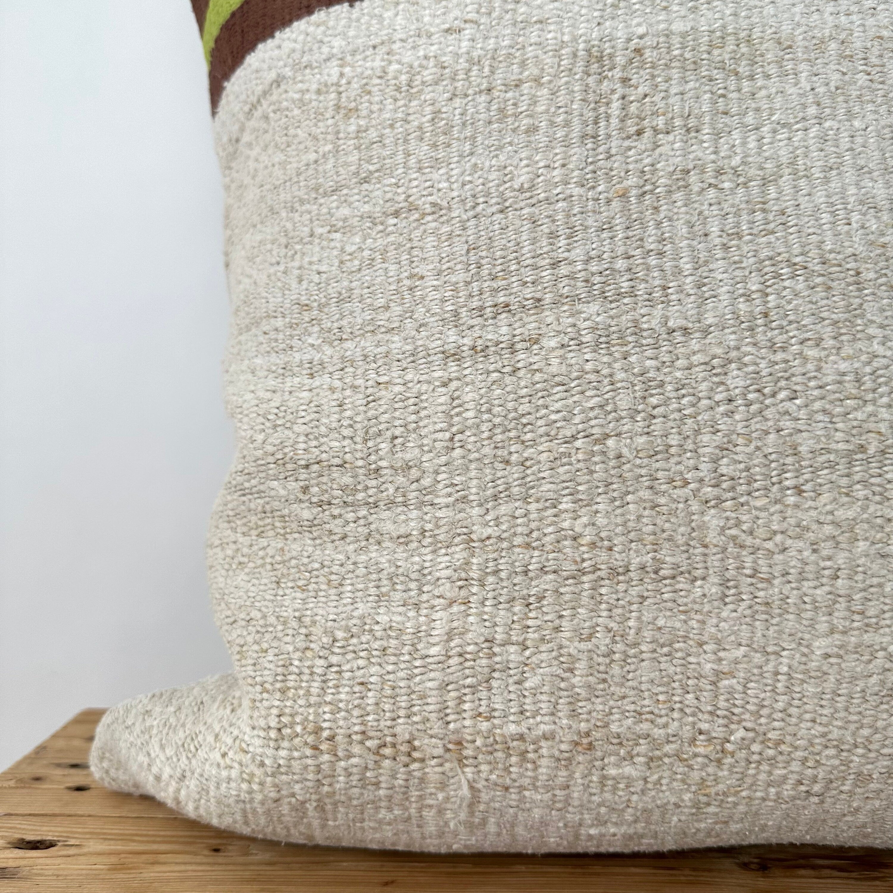 Tallulah - White Hemp Pillow Cover