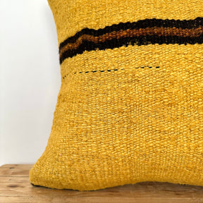 Yazmina - Yellow Hemp Pillow Cover