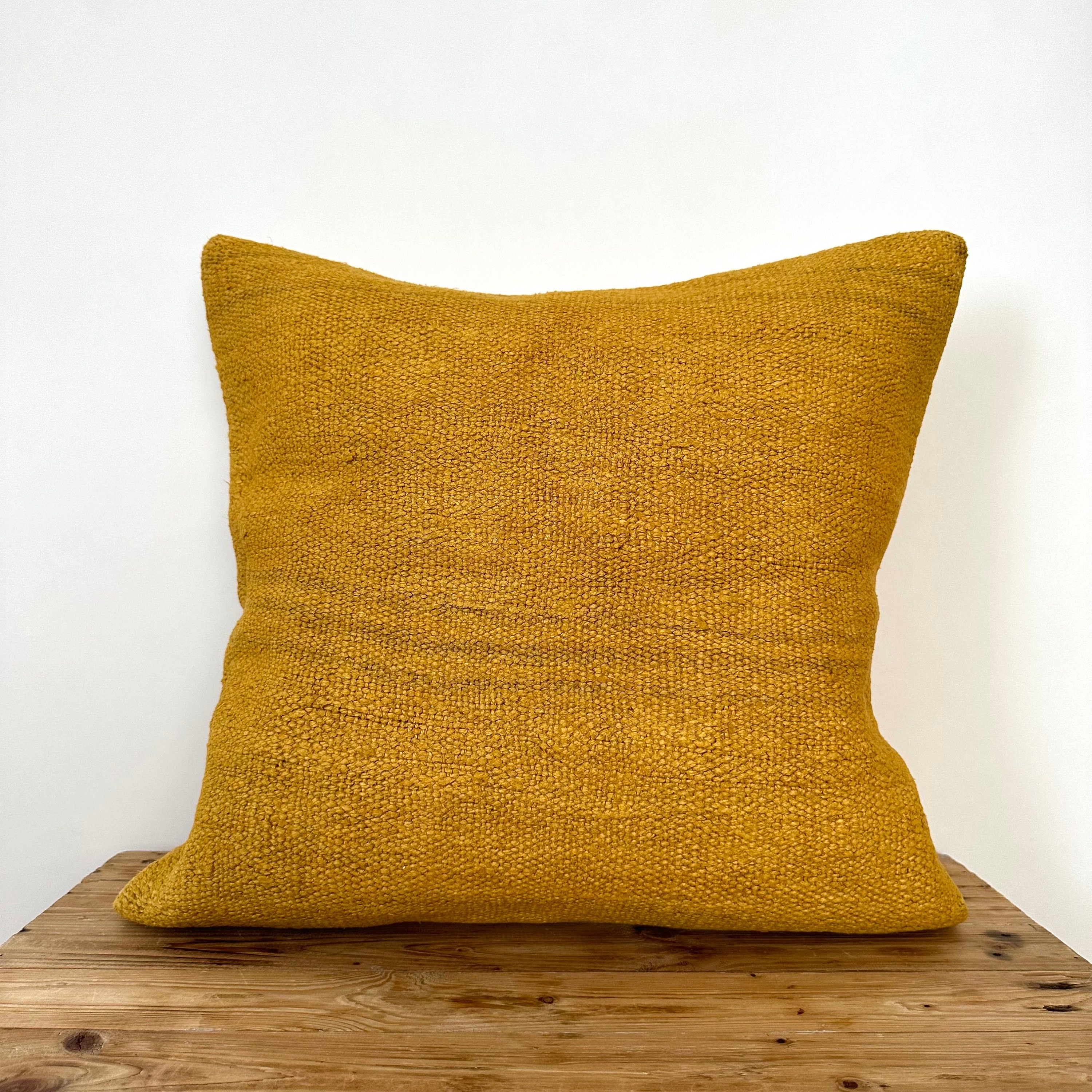 Yasira - Yellow Hemp Pillow Cover