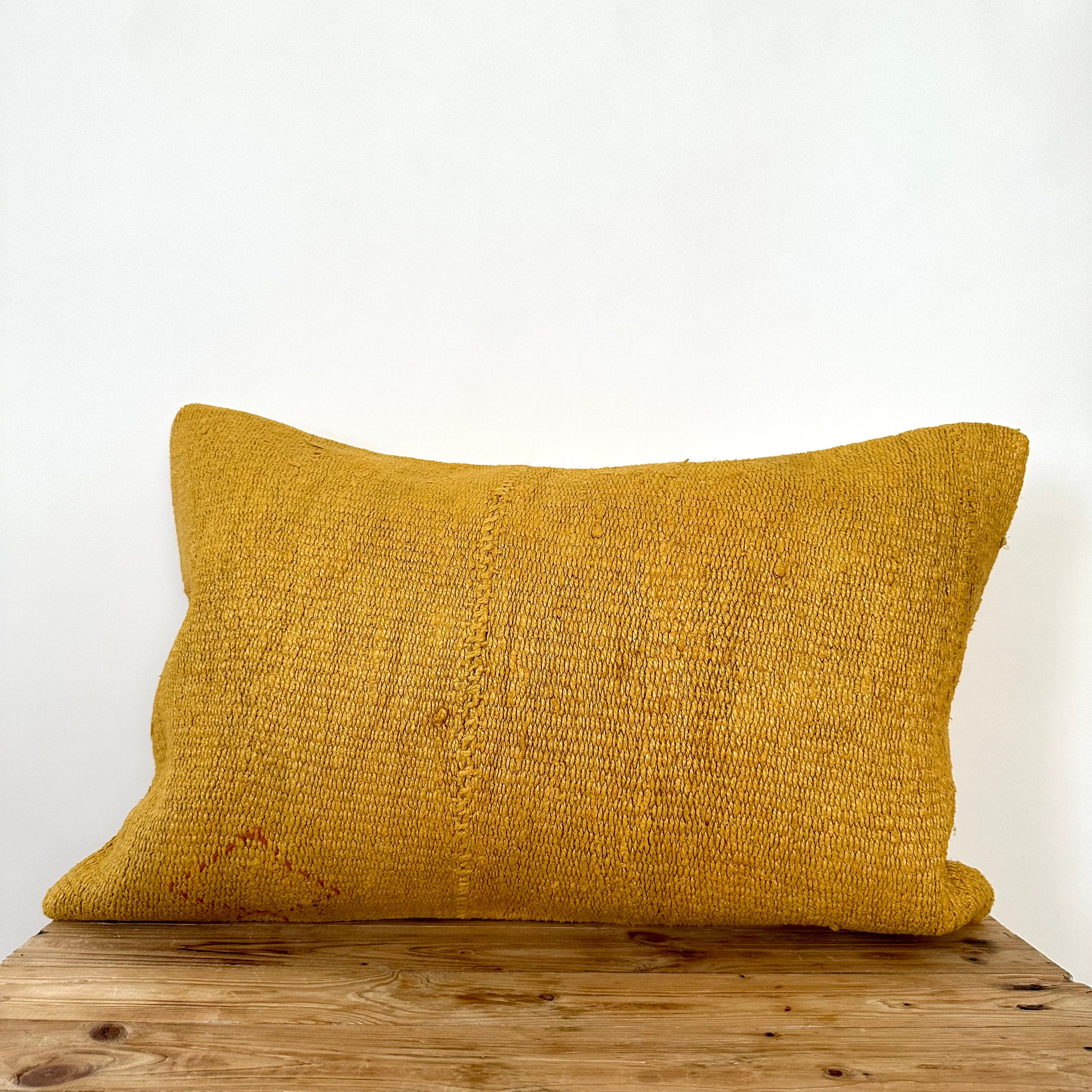 Yarley - Yellow Hemp Pillow Cover