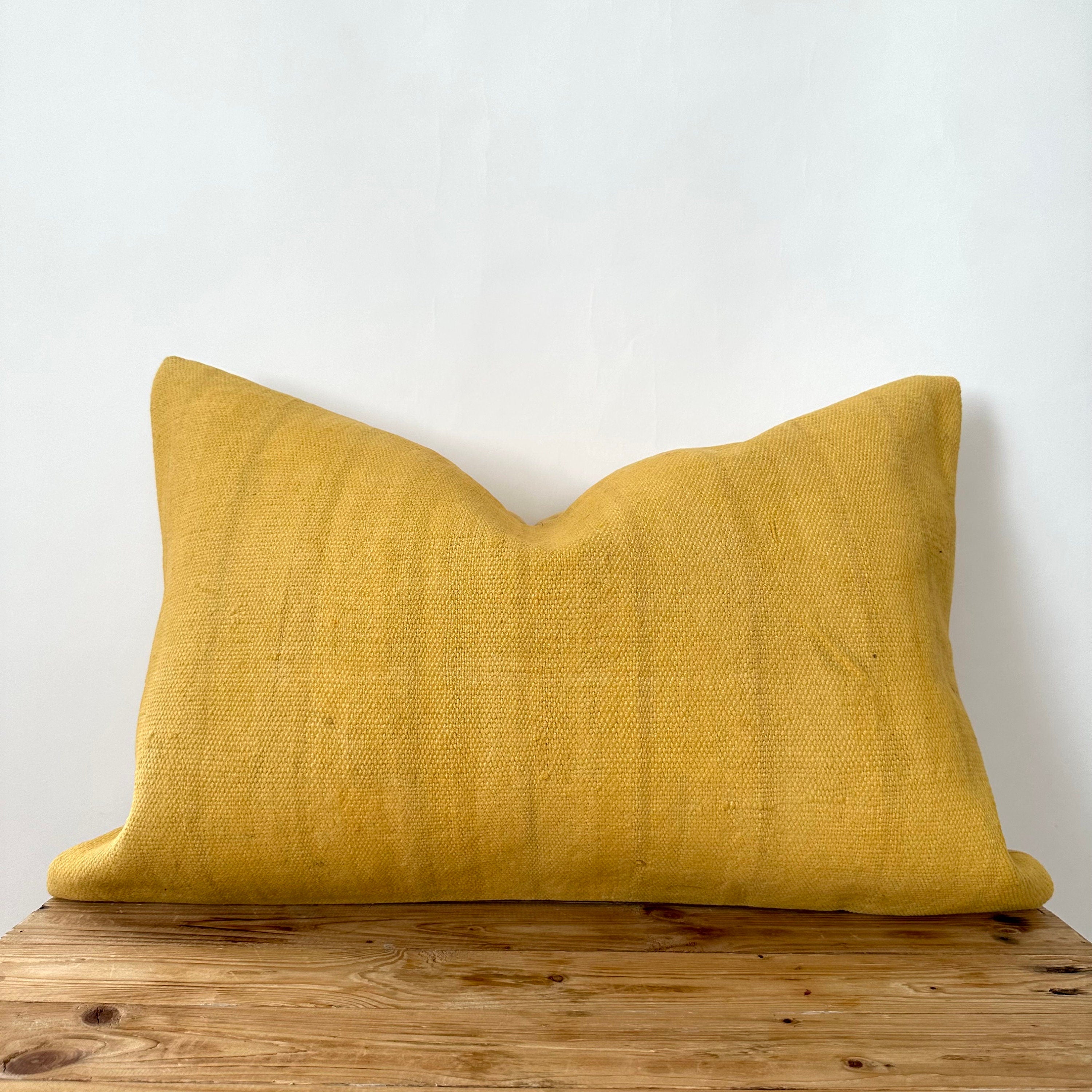 Yolani - Yellow Hemp Pillow Cover