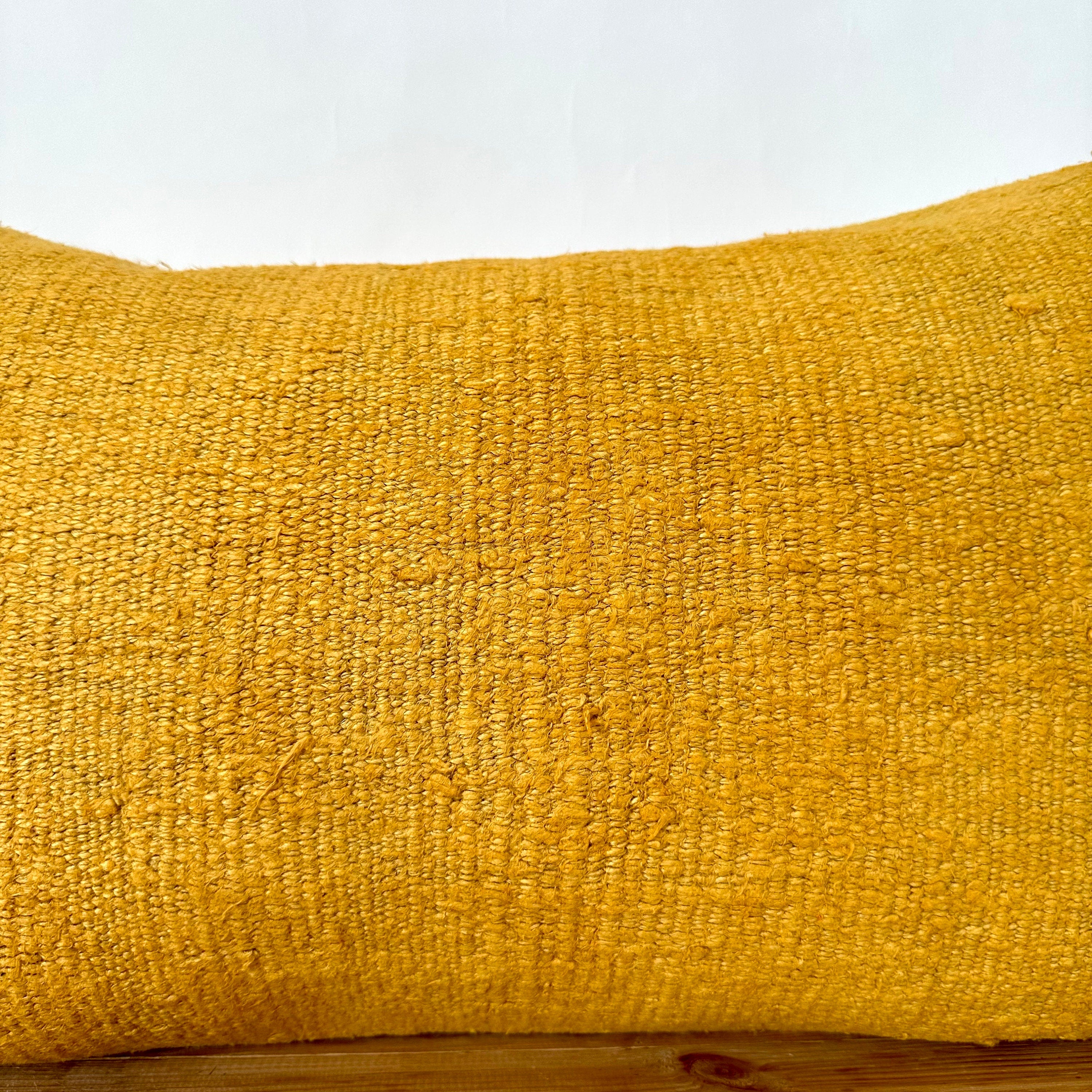 Yeva - Yellow Hemp Pillow Cover