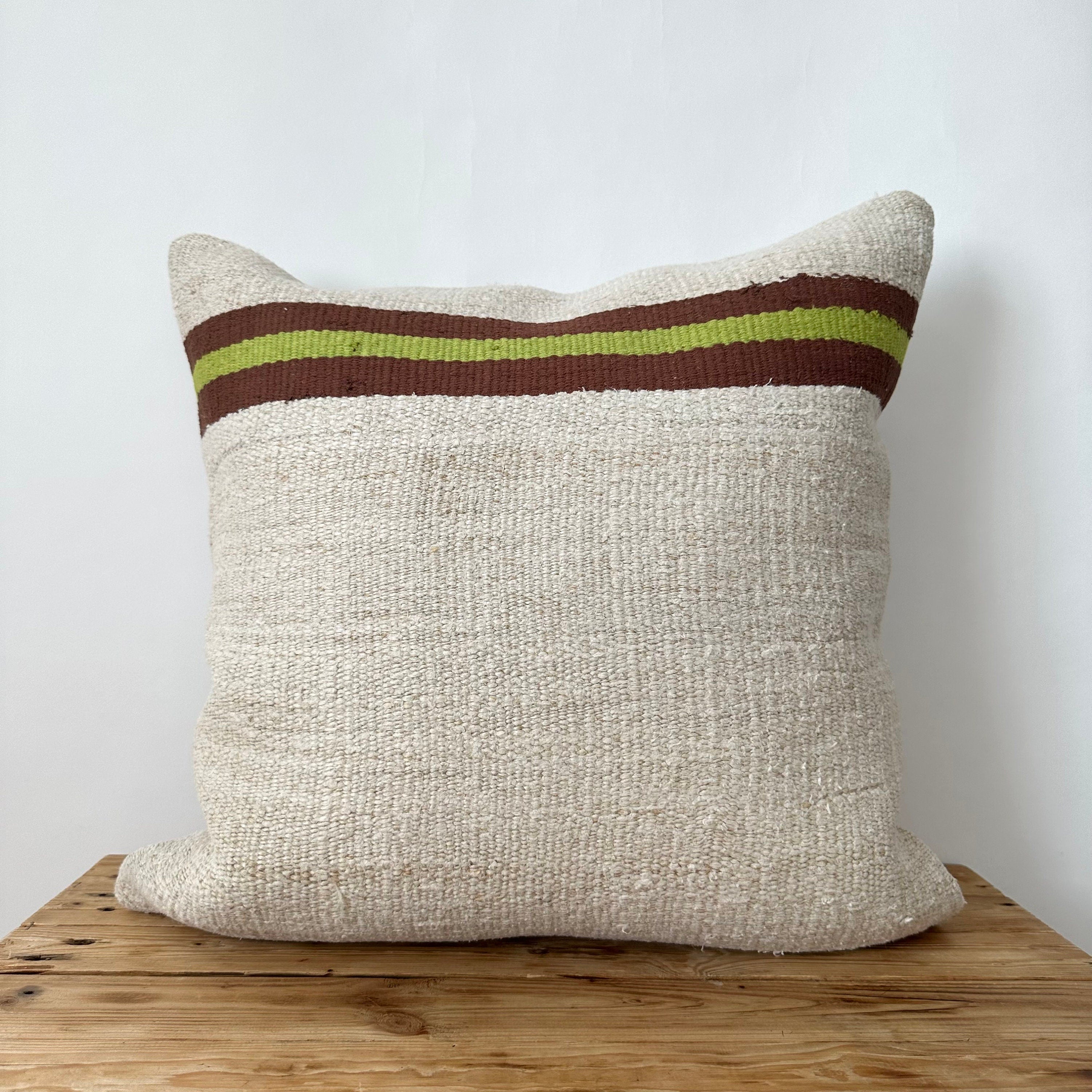 Tallulah - White Hemp Pillow Cover