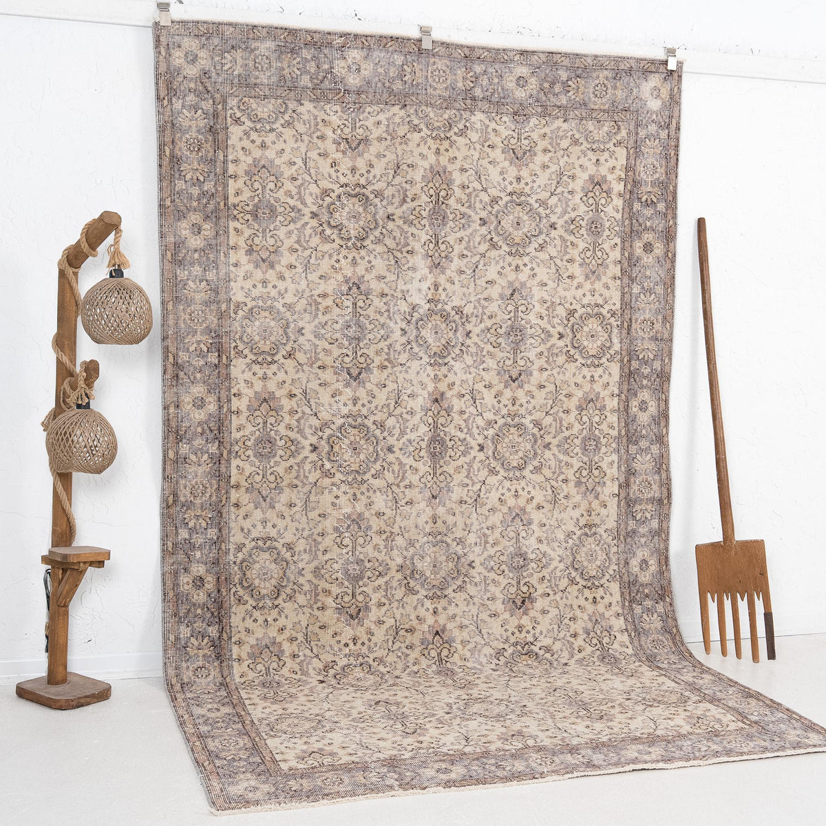 Antique Turkish Rug 6x10, Vintage Wool