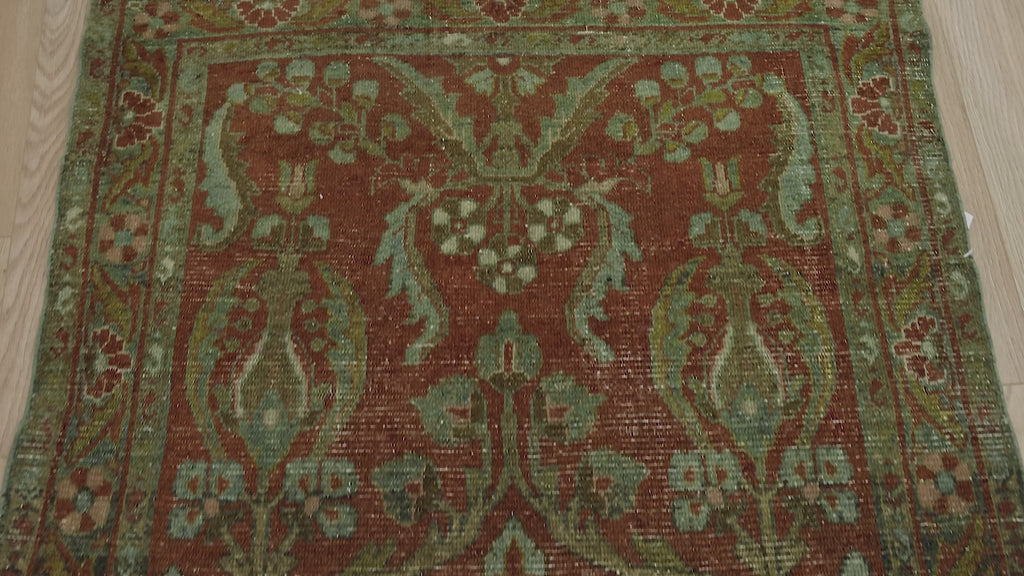 Antique Style Carpet with Elegant Floral Patterns - Kuden Rugs