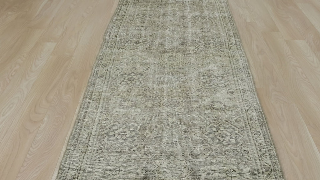 Sophisticated Vintage Carpet in Pastel Colors - Kuden Rugs