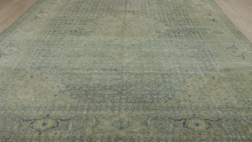 Handwoven Carpet with Intricate Geometric Motifs - Kuden Rugs