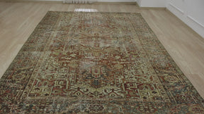 Artistic Vintage Rug with Abstract Designs - Kuden Rugs