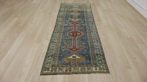 Vintage Rug with Elegant, Faded Patterns - Kuden Rugs