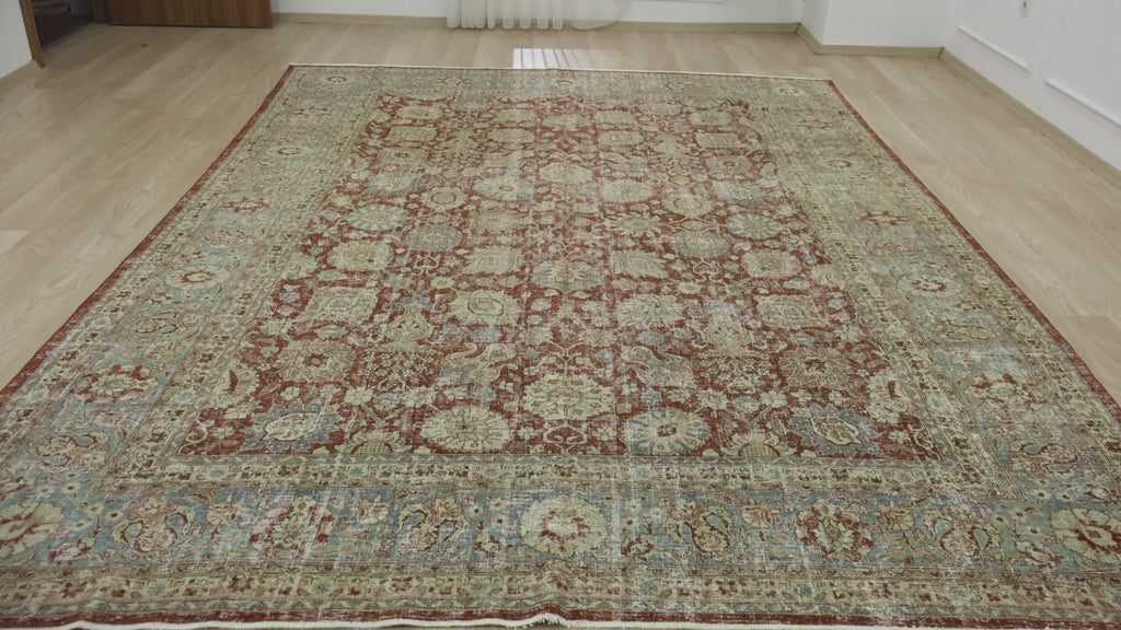 Handwoven Carpet with Rich, Deep Tones - Kuden Rugs