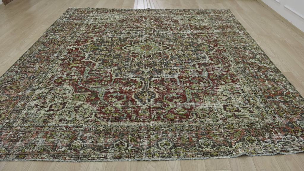 Authentic Vintage Carpet with Heritage Patterns - Kuden Rugs