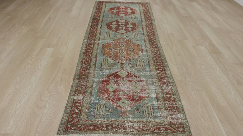 Rustic Vintage Rug with Warm, Earthy Tones - Kuden Rugs