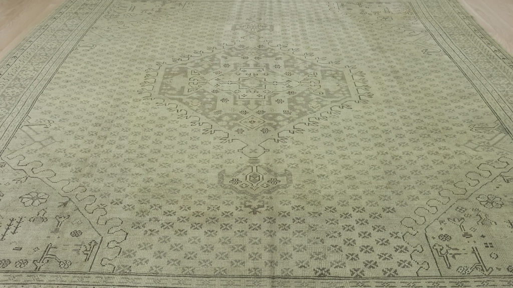 Traditional Handwoven Carpet with Ornate Details - Kuden Rugs