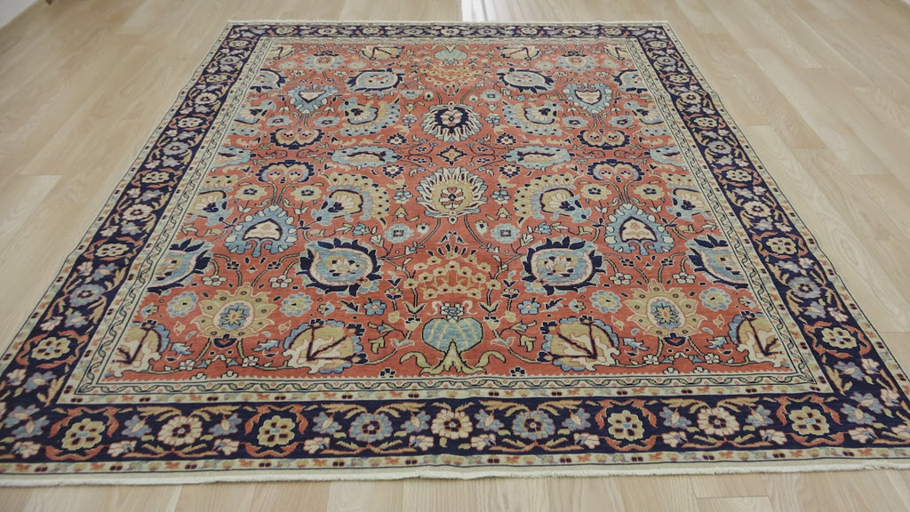 Luxurious Hand-Knotted Rug with Elegant Motifs - Kuden Rugs