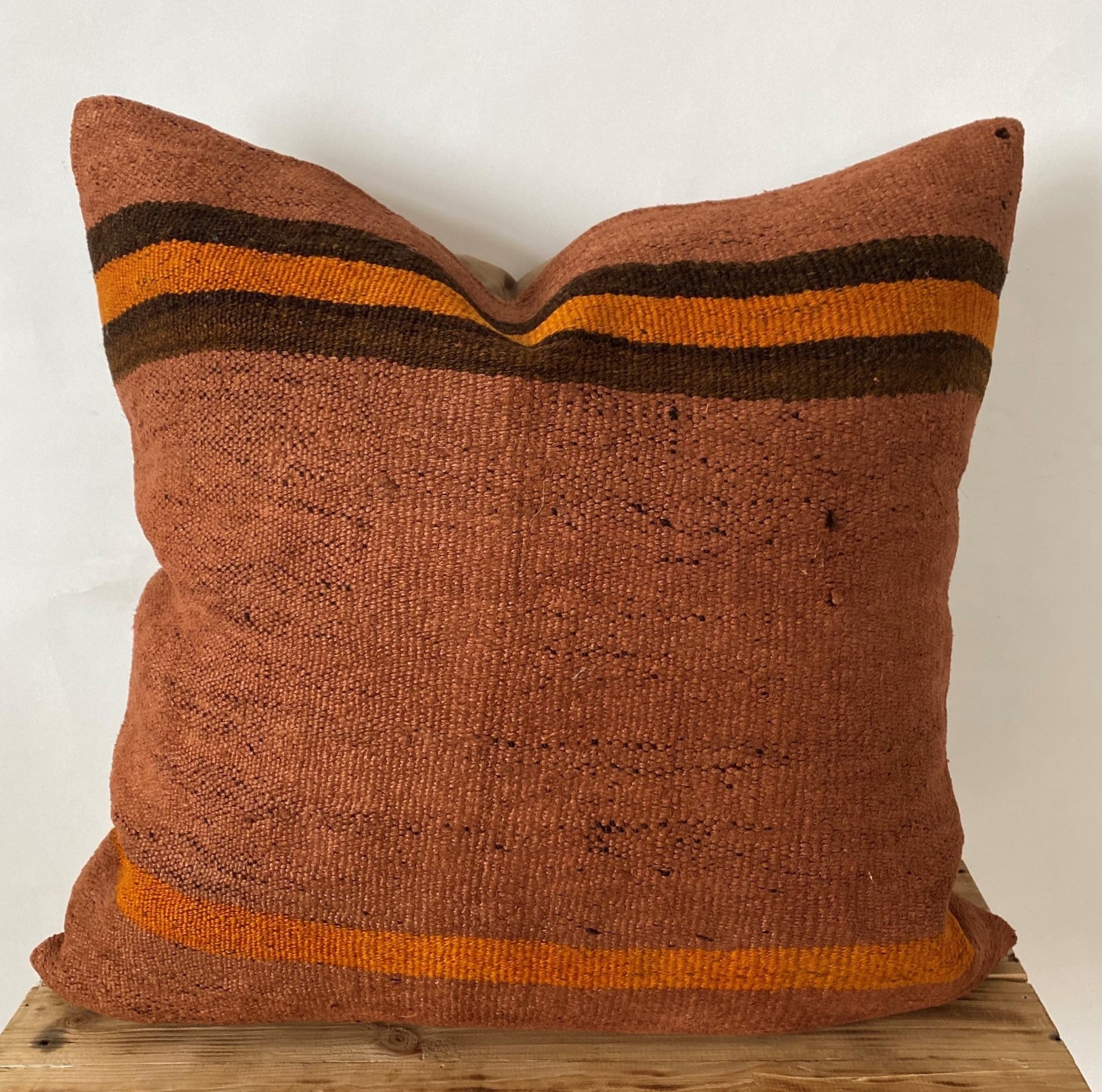 Alettah - Brick Hemp Pillow Cover - kudenrugs