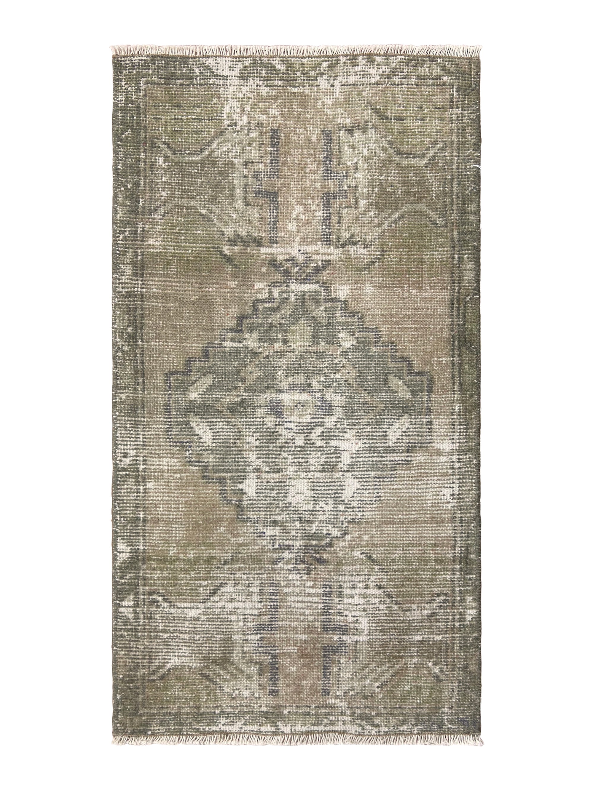 Henny - Vintage Mini Beige Area Rug - kudenrugs