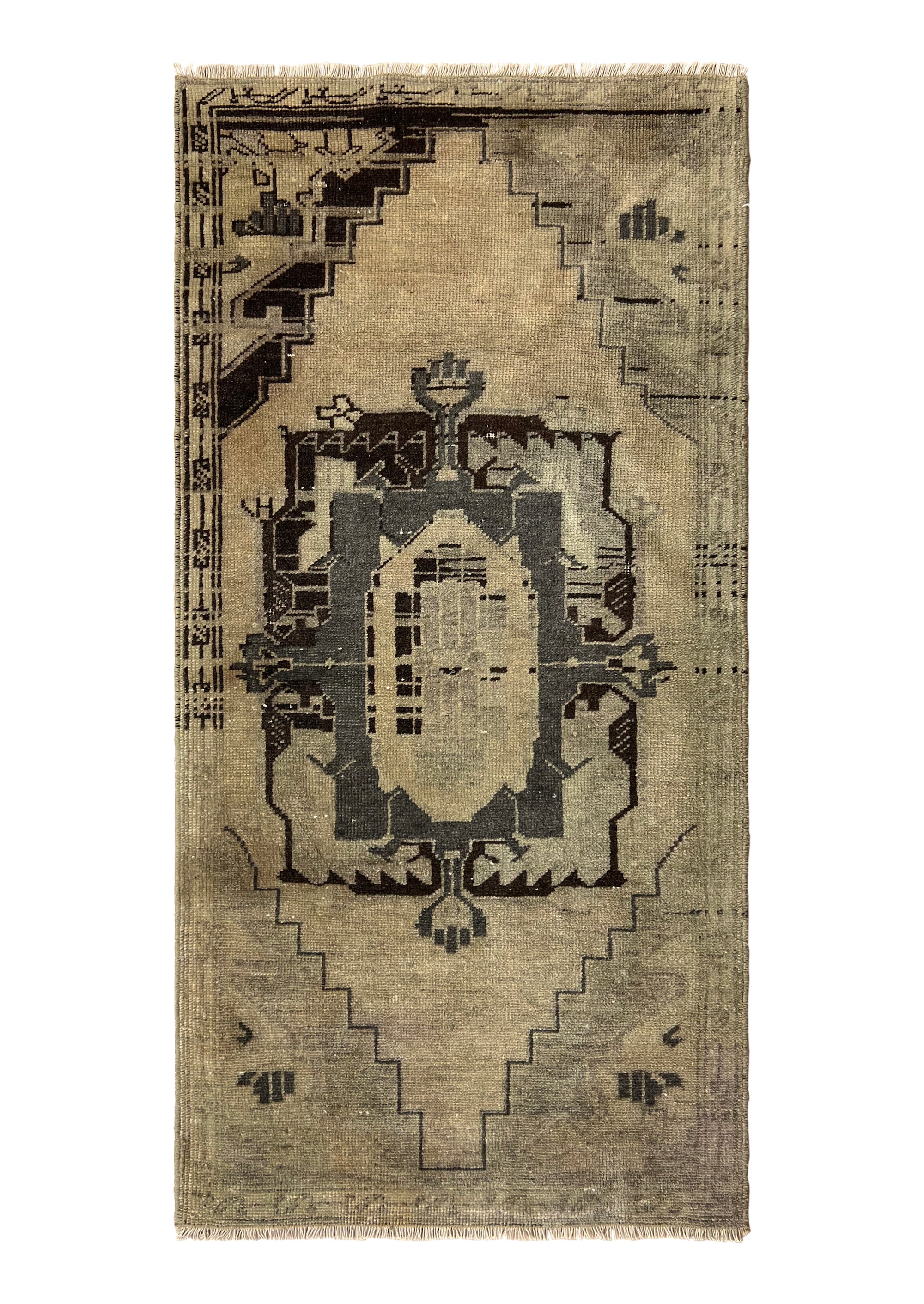 Kinipela - Vintage Mini Beige Area Rug - kudenrugs