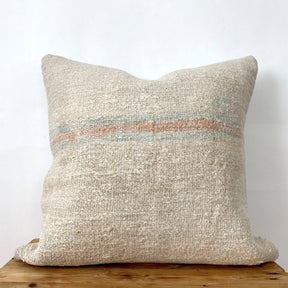 Beatah - Beige Hemp Pillow Cover - kudenrugs