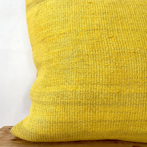 Caitrinn - Yellow Hemp Pillow Cover - kudenrugs