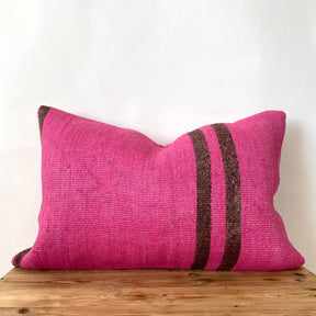 Cadey - Pink Hemp Pillow Cover - kudenrugs