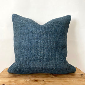 Chimalis - Blue Hemp Pillow Cover - kudenrugs