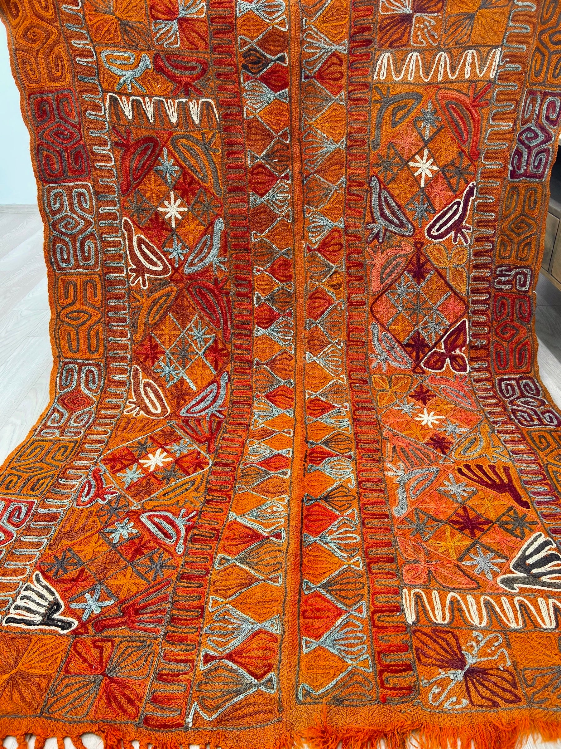 Udelle - Multi Color Turkish Kilim Rug - kudenrugs