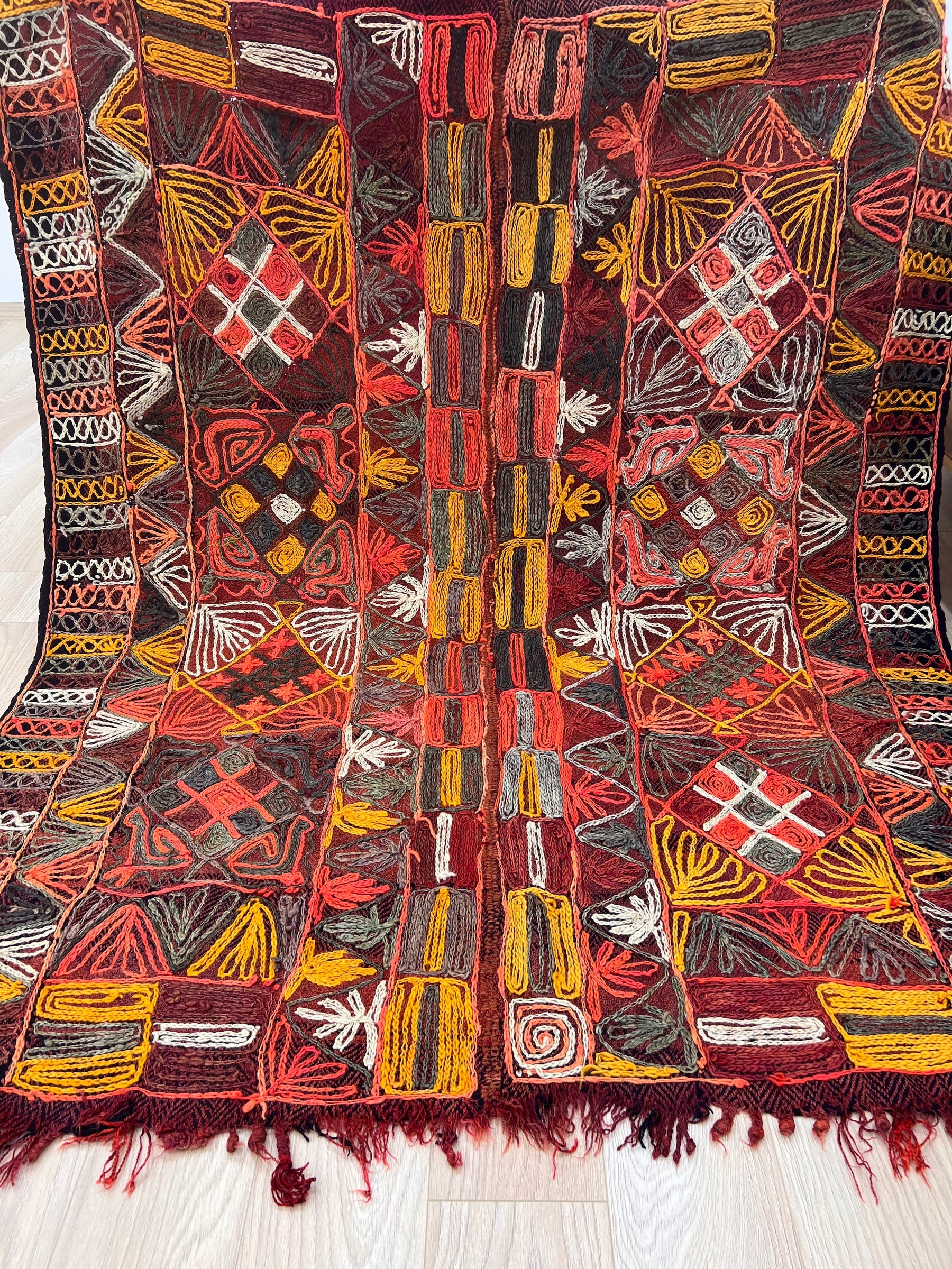Ursie - Multi Color Turkish Kilim Rug - kudenrugs
