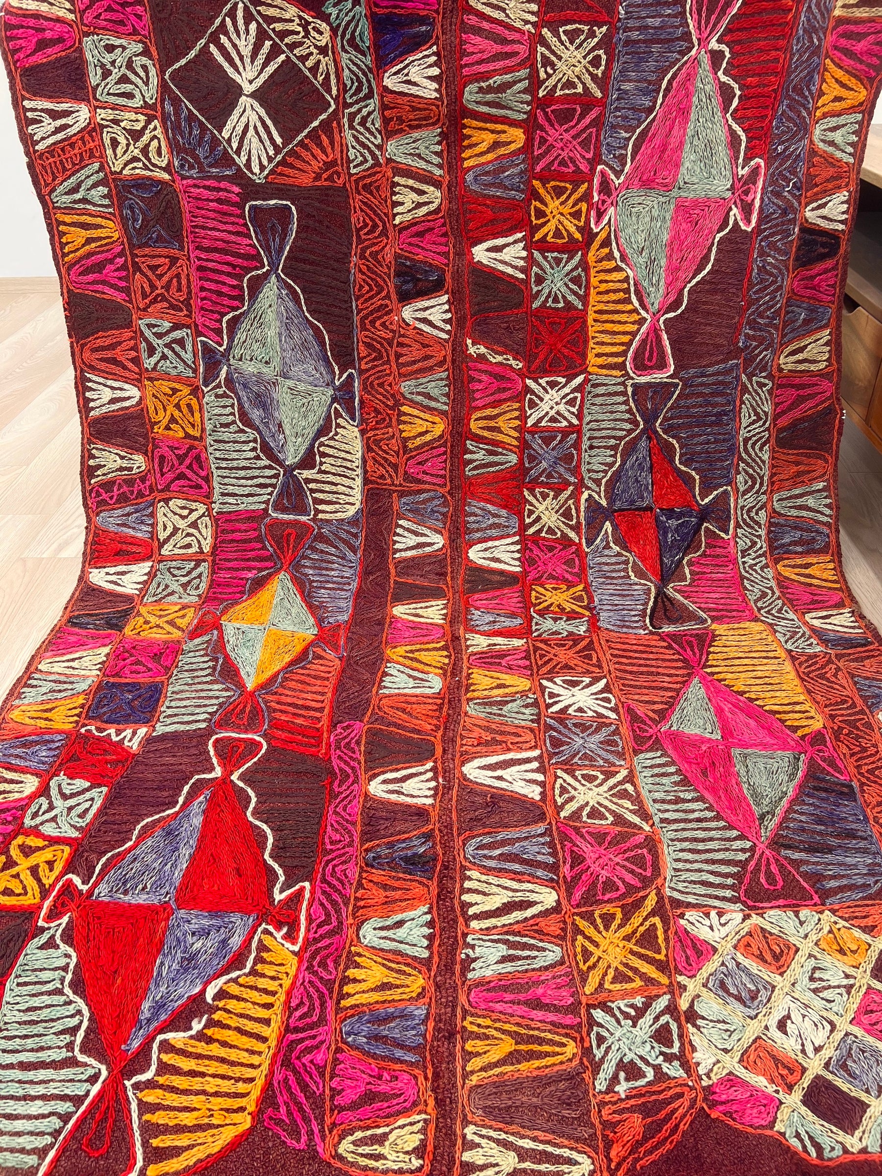 Ainsly - Multi Color Turkish Kilim Rug - kudenrugs
