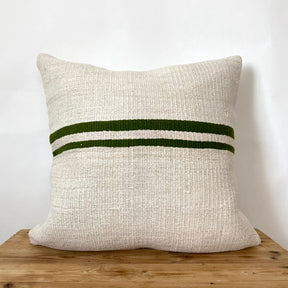 Flavia - White Hemp Pillow Cover - kudenrugs