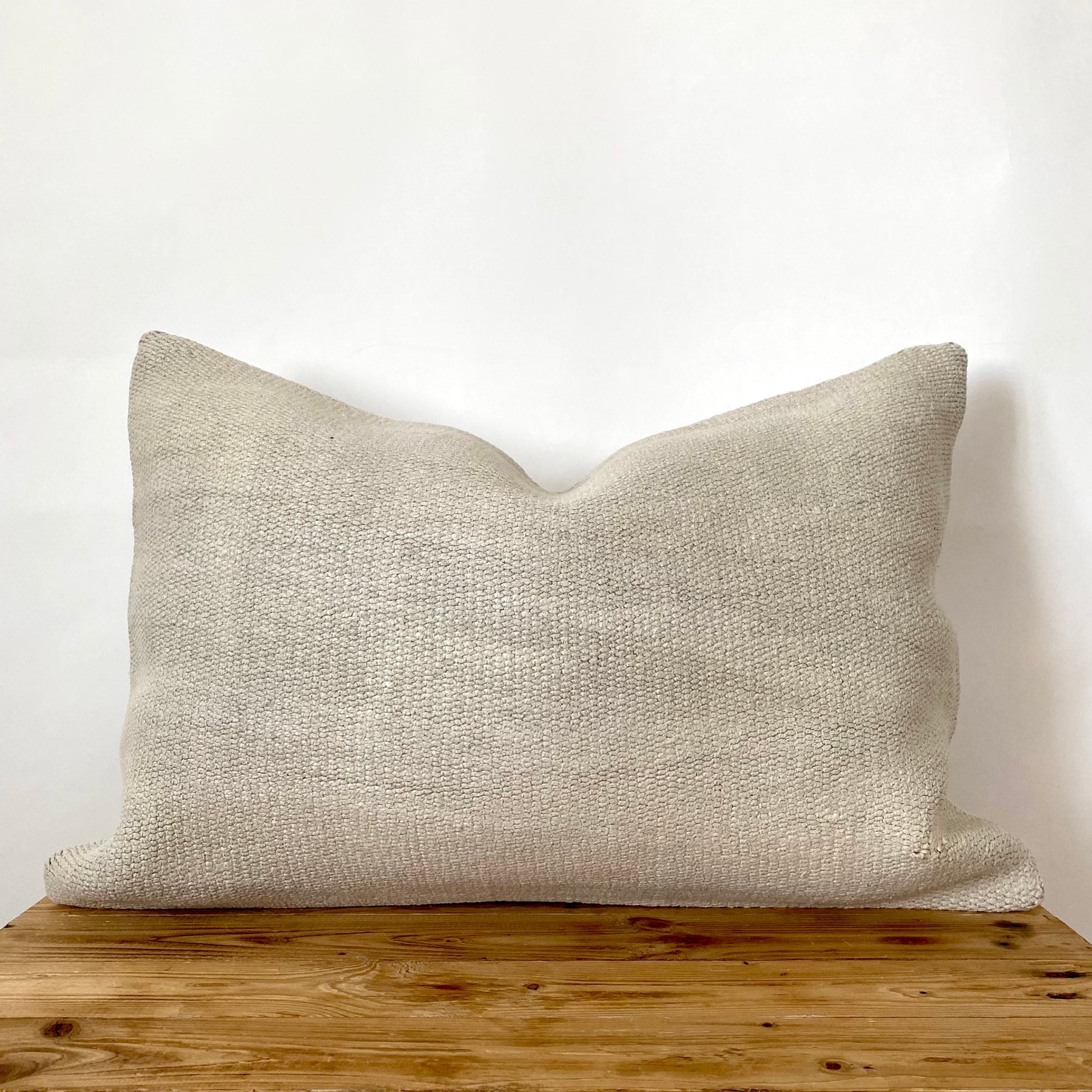 Fionna - Beige Hemp Pillow Cover - kudenrugs