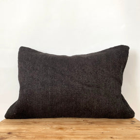 Garlon - Dark Brown Hemp Pillow Cover - kudenrugs