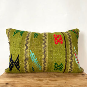Gervis - Olive Green Hemp Pillow Cover - kudenrugs