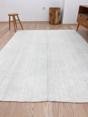 Tasanee - White Hemp Rug - kudenrugs