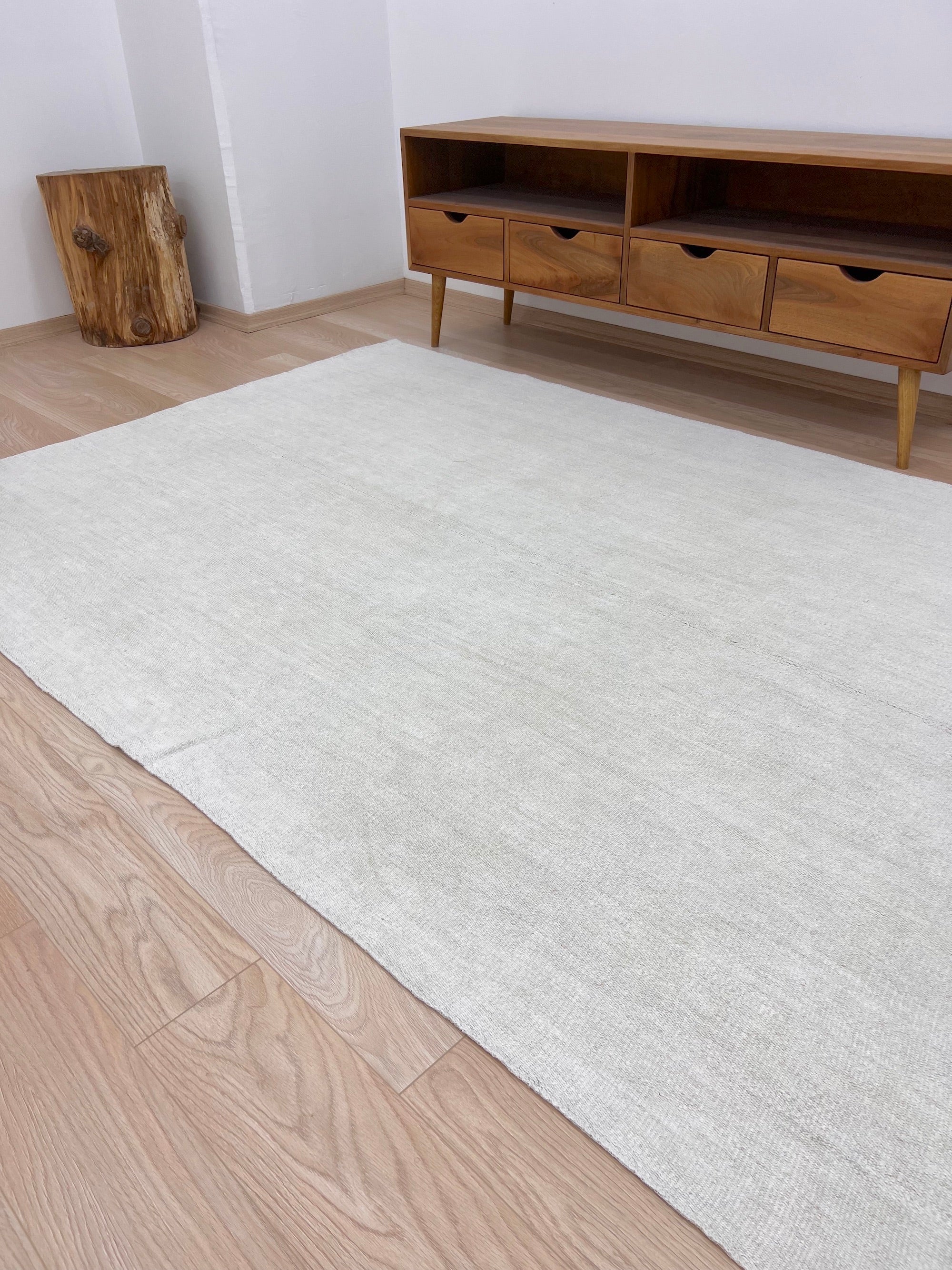 Tatania - White Hemp Rug - kudenrugs