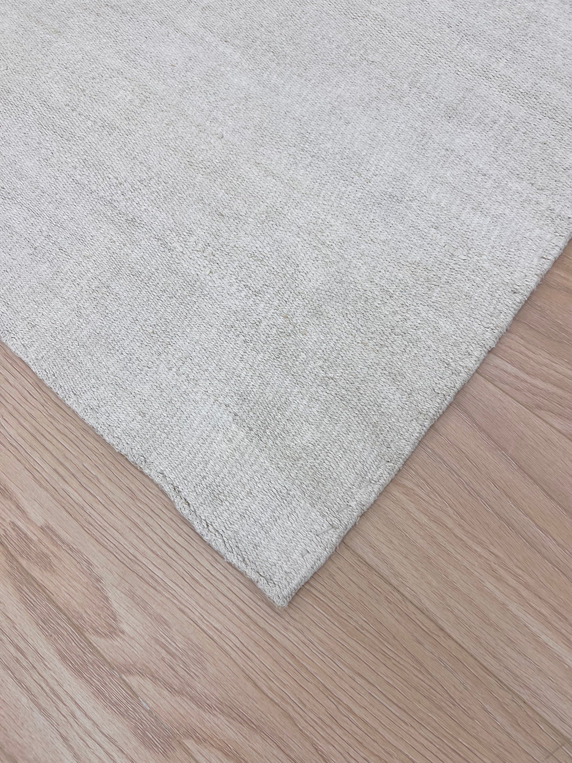 Tatania - White Hemp Rug - kudenrugs