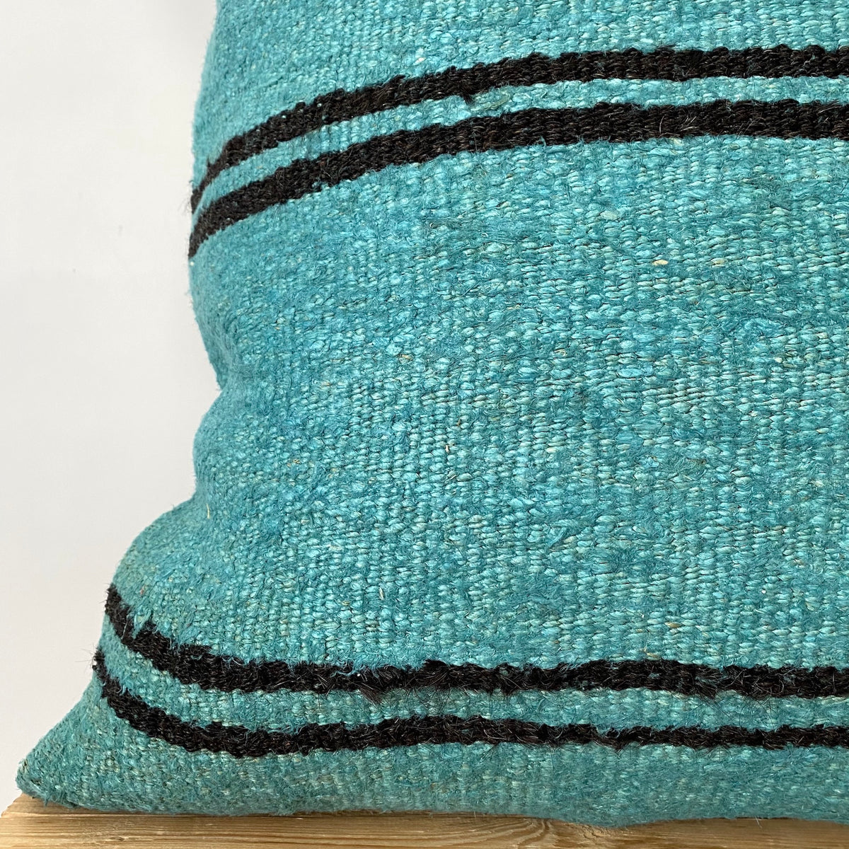 Giadana - Turquoise Hemp Pillow Cover - kudenrugs