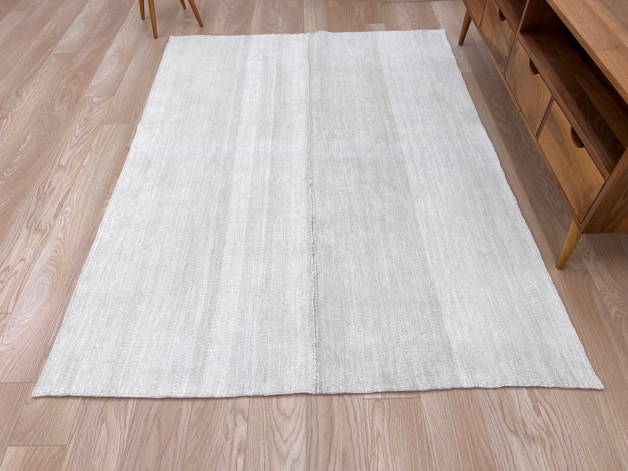 Yerusha - White Hemp Rug - kudenrugs