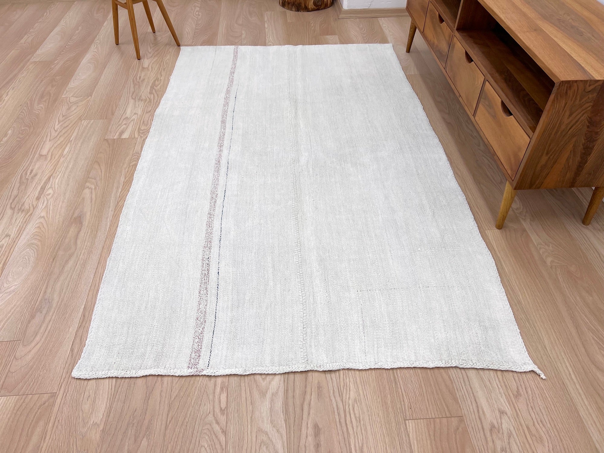 Zawadi - White Hemp Rug - kudenrugs