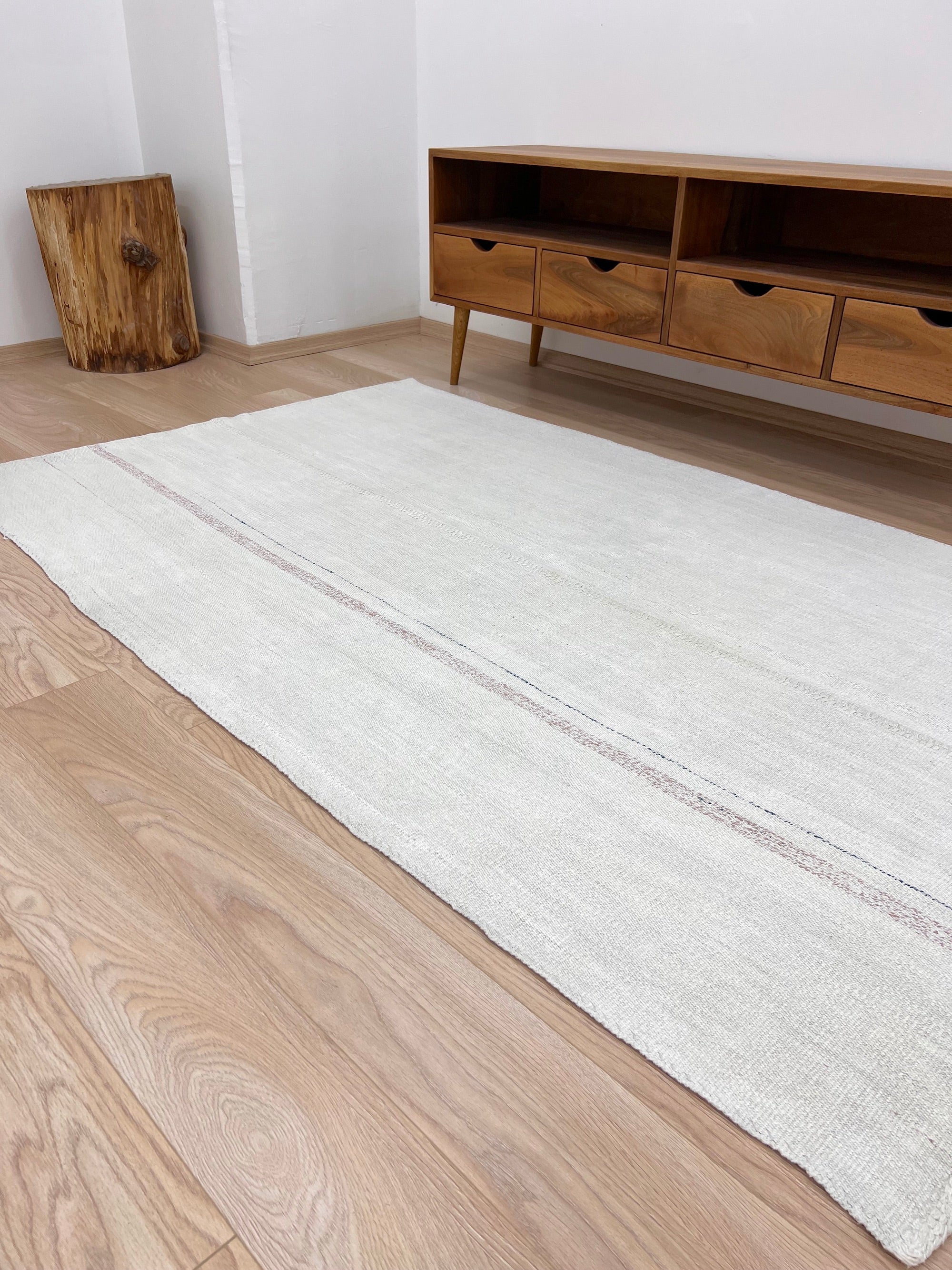 Zawadi - White Hemp Rug - kudenrugs