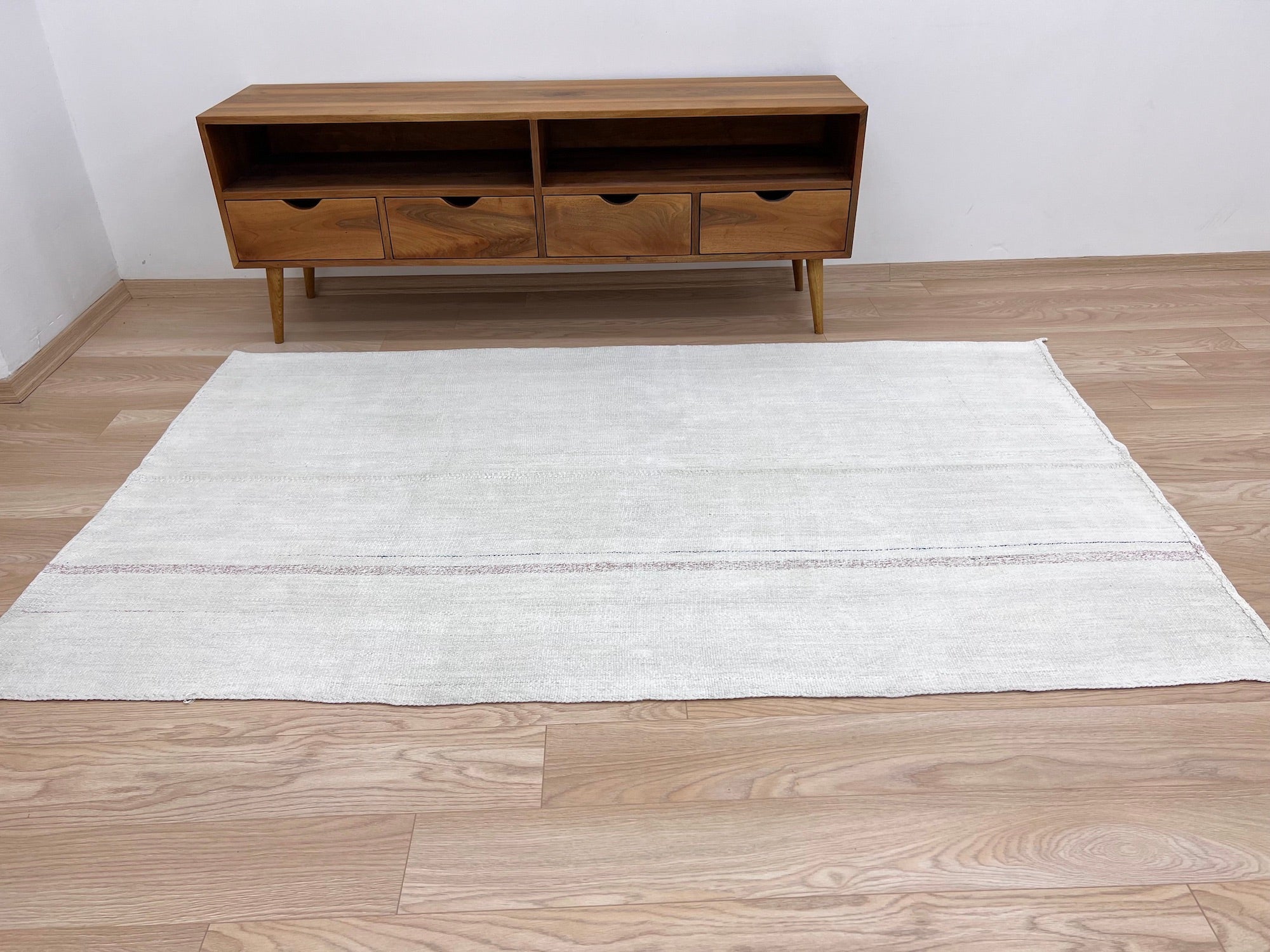 Zawadi - White Hemp Rug - kudenrugs